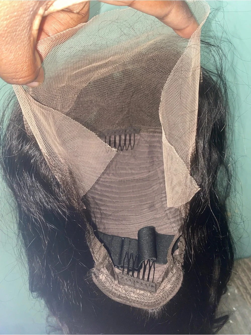 100% human hair Natural Wave 13x4 Lace Frontal Closure - Black 16 inch